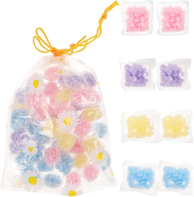 50 Pcs Laundry Scent Booster Beads for Washer Fabric Deodorizer Fragrance Beads for Clothes Freshness Laundry Supplies