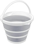 South Bend Components 2.6 Gallons Collapsible Bucket with Handle, Space Saving Design Portable Foldable Water Pail for Indoor/Outdoor, Mop, Boating, Camping, and Fishing (1-Pack)