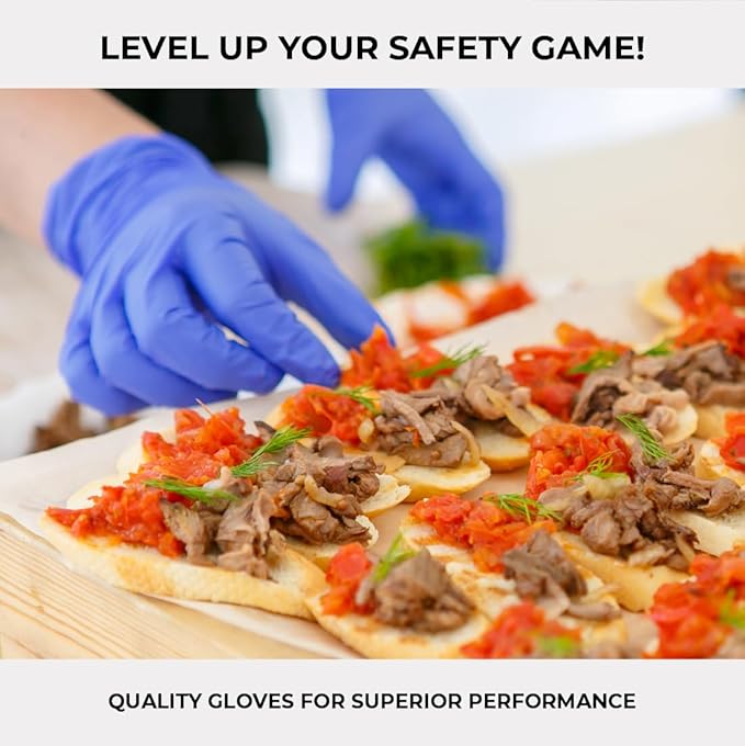 ForPro Disposable Nitrile Gloves, Chemical Resistant, Powder-Free, Latex-Free, Non-Sterile, Food Safe, 4 Mil