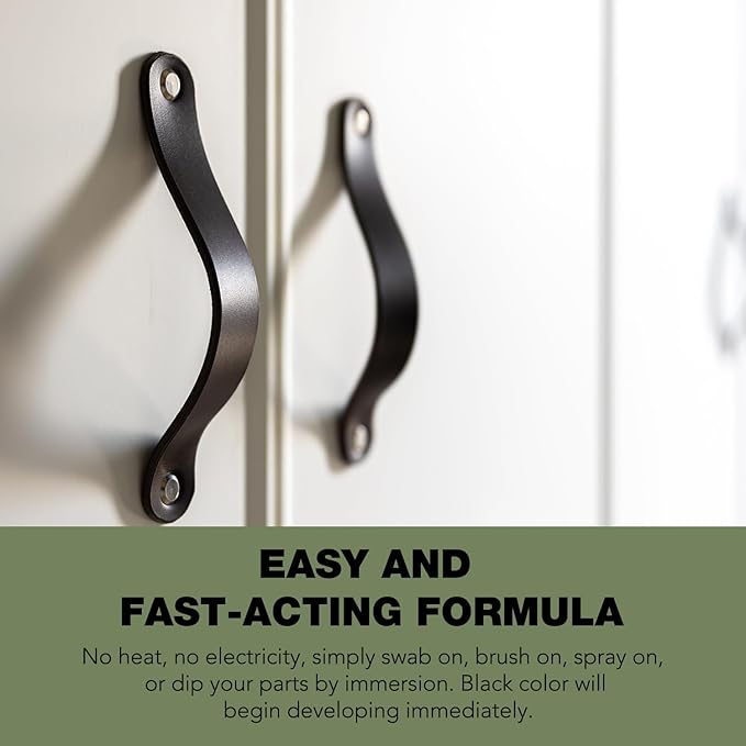 Professional Aluminum Black Metal Finish | Aluminum Black | Black Oxide Coating | Metal Blackening Solution for Restoring Scratched and Marred Areas | Fast-Drying Fast-Acting, 3.5 Fl oz.