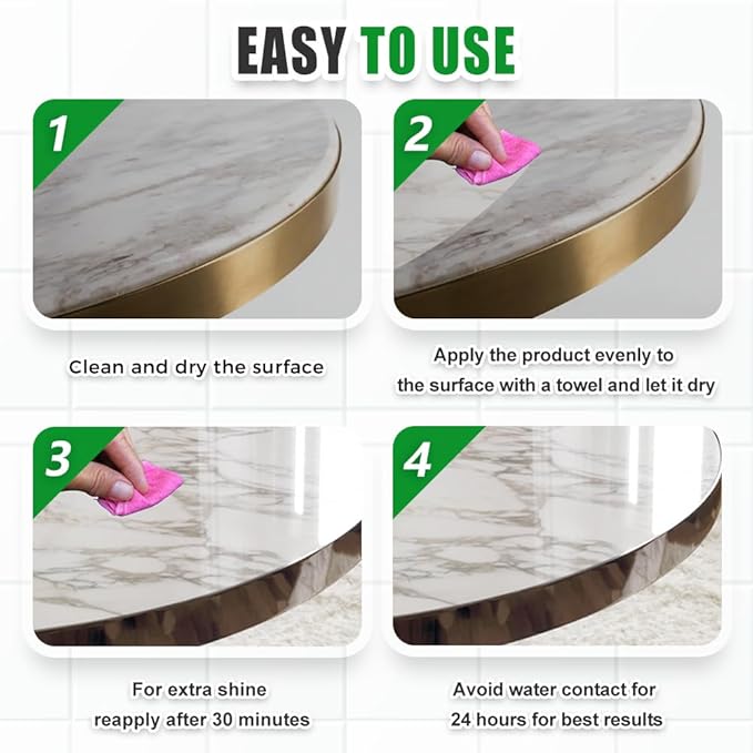Nano Crystal Coating Agent For Tile & Furniture, Granite Countertop Cleaner and Sealer with Protection, Quartz Marble Stone Polish Cleaner for Permanent Hold & Shine Effect Fast Drying (3PCS)