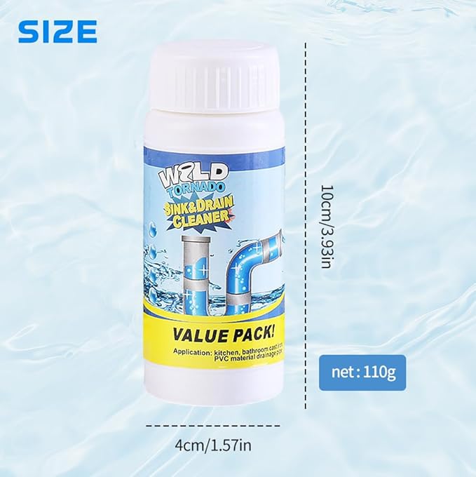 2025 Upgrade Sink Drain Cleaner, Sink and Drains Cleaner, Multi-functional Sink and Drain Cleaner Powder Cleaning, Drains Foam Cleaner, Powerful Pipe Dredging Agent for Kitchen Toilet (1Pc)