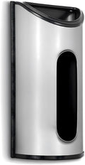 Plastic Bag Holder for Grocery Bag Wall Mount, Kitchen Dining Laundry Room Trash Bag Storage Dispenser, Smudge-Proof Anti-Fingerprint Stainless Steel, Silver