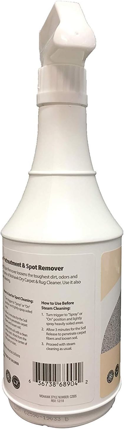 New Mohawk Floorcare Essentials Soil Release Pretreatment and Spot Remover Spray Bottle 24 oz
