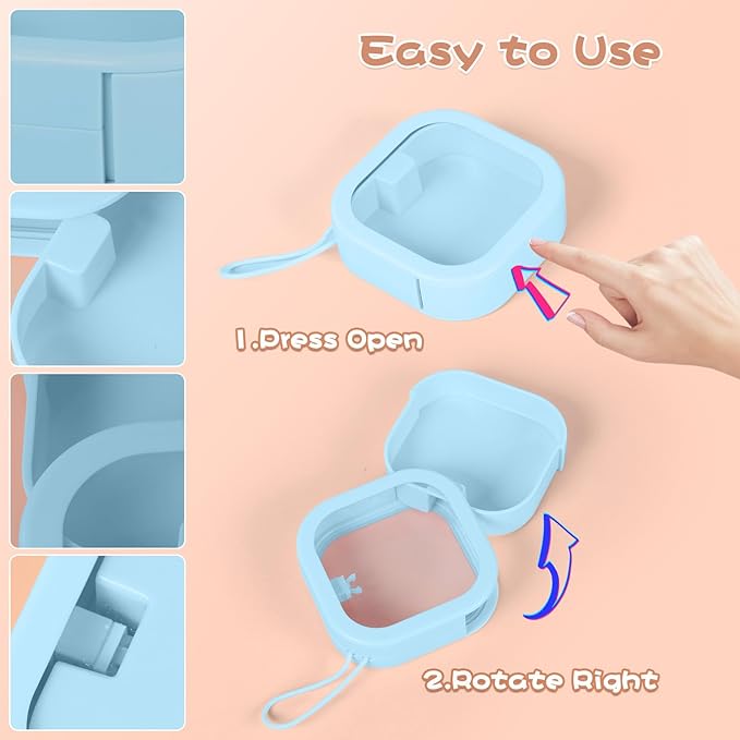 Hair Tie Organizer, Small Portable Hair Accessories Storage Can Be Stackable Or Hung On The Wall, Small Items Holder Hair Tie Organizer for Jewelry Hair Stuff Hair Clip Cotton Swab
