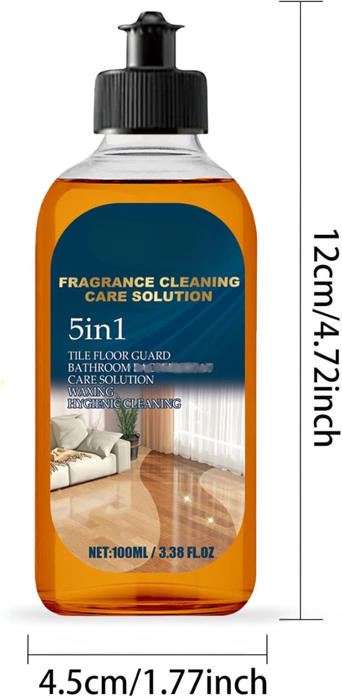 2PCS 5 In 1 Floor Cleaner, 2026 New 5 In 1 Fragrance Cleaning Care Solution, For Hardwood Floors, Natural Shine For Mopping Home, Kitchen And Bathroom(Sponge*1+Cloth*1)