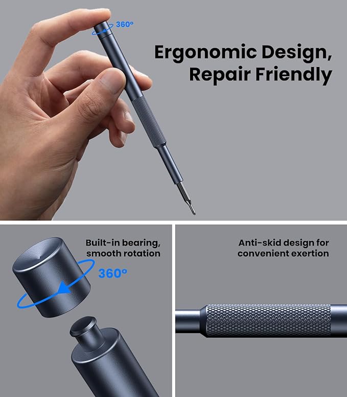 AXTH 25-in-1 Small Precision Screwdriver Set, Professional Magnetic Mini Repair Tool Kit for Phone, Computer, Watch, Laptop, Macbook, Ring Doorbell, Eyeglass, Electronic, [Bearing Steel] Screw Driver