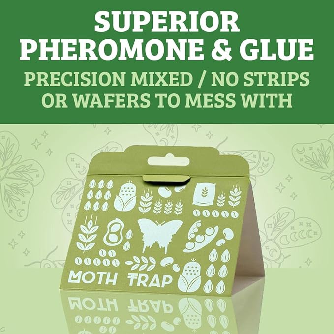 Triple-Strength Pantry Moth Traps 6 Pack – Safe Pheromone Moth Traps for House & Kitchen – Non-Toxic Pantry Pest Solution for Indian Meal Moths