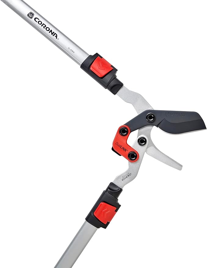 Corona Tools | Branch Cutter DualLINK Extendable Bypass Loppers | Tree Trimmer Cuts Branches up to 1 ¾-inches in Diameter | Handles Extend up to 37 ½inches | SL 4364, Silver