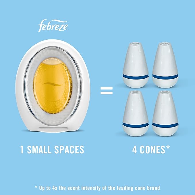 Febreze Odor-Eliminating Small Spaces Air Freshener, Gain Original Scent, 2 Count