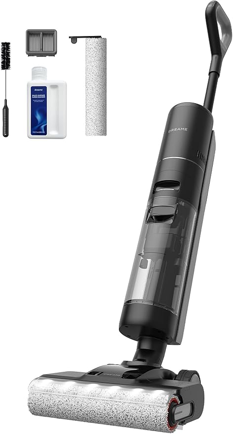 DREAME H13 Pro Wet Dry Vacuum Cleaner, Smart Floor Cleaner Vacuum Mop for Hard Floors, 140°F Brush Wash, Hot Air & Dual Rotation Self-Cleaning, GlideWheel Power System, Great for Sticky Messes
