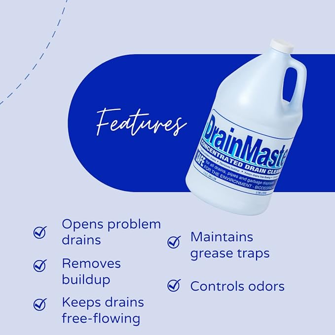 Commercial Drain and Grease Trap Cleaner/Concentrated Enzyme Drain Cleaner/Organic Liquid Bacteria For Plumbing Lines (1-Gallon)