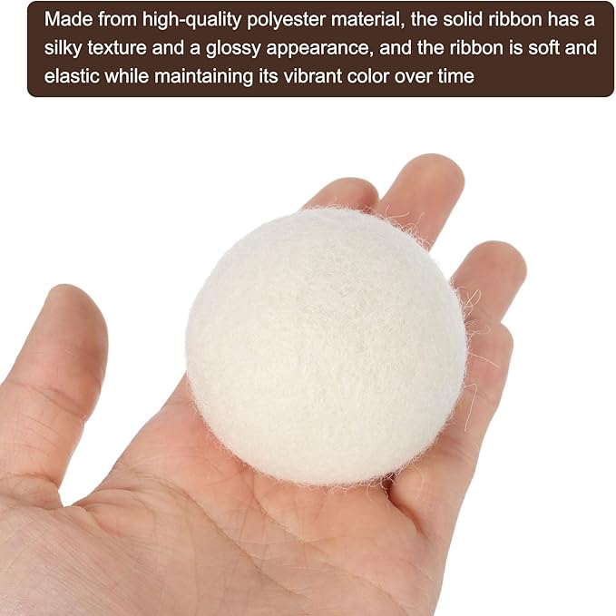 uxcell 6 Pcs Wool Dryer Balls, 2 Inches Wool Laundry Dryer Balls for Reducing Clothing Static and Wrinkles, White