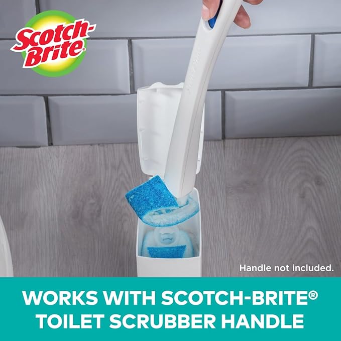 Scotch-Brite Disposable Toilet Scrubber Refills, Scrubs Under the Rim, 40 Disposable Refills