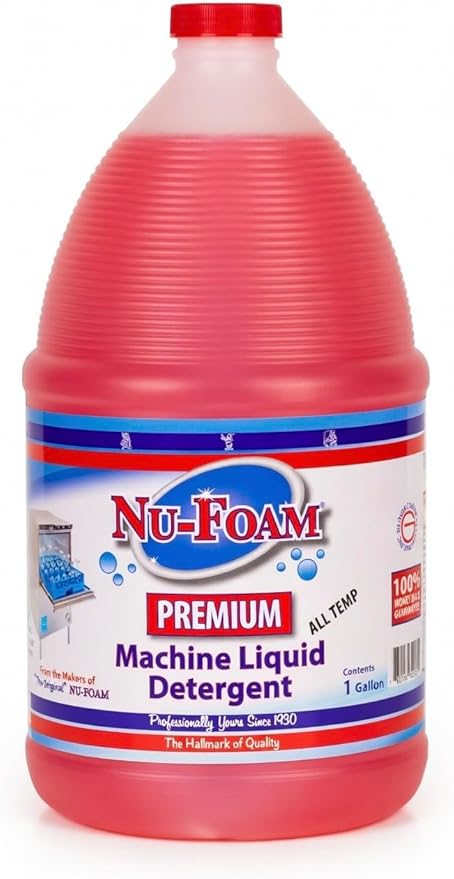 Nu-Foam Premium Commercial Dishwasher Detergent and Rinse Aid Set, 1 Gallon Each