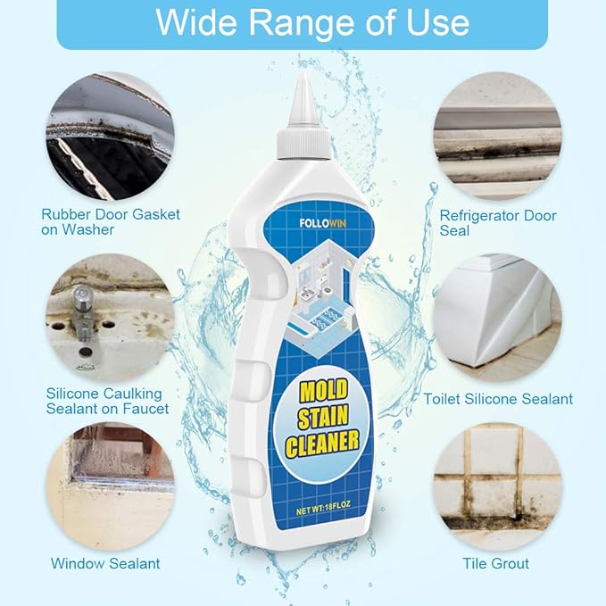 FOLLOWIN Mold and Mildew Bathroom Cleaner Gel 18oz, Coffee Machine Cleaner and Descaler, Espresso Coffee Maker Cleaner
