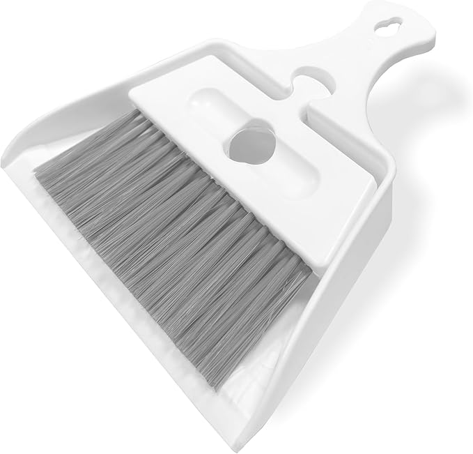 Mini Dustpan Brush Set Small Dustpan Broom Combo Set for Table Mini Dust pan with Brush Tiny Cleaning Sweeper for Car Desk Keyboard Drawer Pet Nest