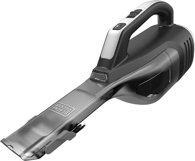 BLACK+DECKER Dustbuster Reveal Handheld Vacuum Cordless, Car Vacuum Portable Cordless, LED Light, Long Run Time, Rechargeable Lightweight Dust Buster, Includes Crevice Tool, Charging Base (HLVD320B42)