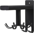 GLEAVI Wall Mounted Rotatable Kitchen Utensil Hook Rack with 8 Black Hooks, 360° Swivel Cooking Utensil Organizer for Kitchen Storage and Hanging