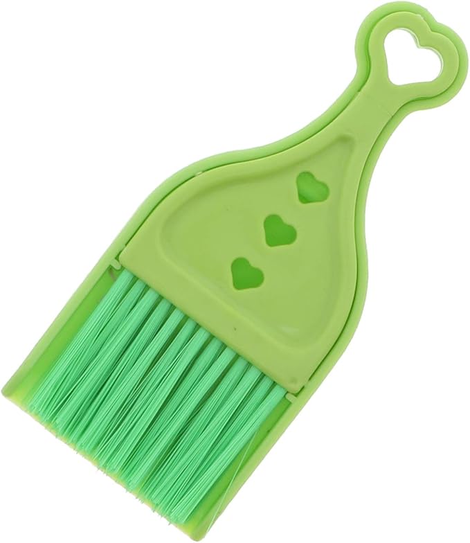 Green Mini Dustpan with Brush - Set of 2
