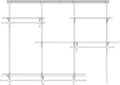 PROWORX 4-6 Ft Closet Organizer System, Adjustable Metal Wire White Closet System, Expandable Walk in Closet Organizers and Storage System, Closet Shelves with Hanging Rods