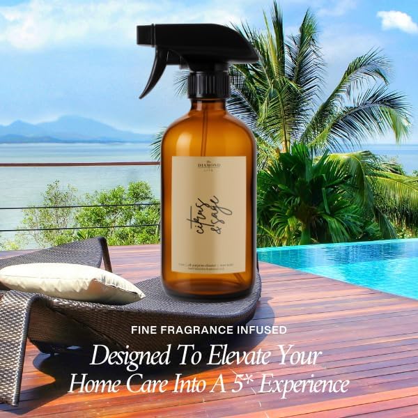 Home 'CITRUS & SAGE' Scented Natural All-Purpose Cleaner - Plant Powered & Bio-based Ingredients - Safe, Effective, & Multi Surface: Shower, Counters, Floors, and More