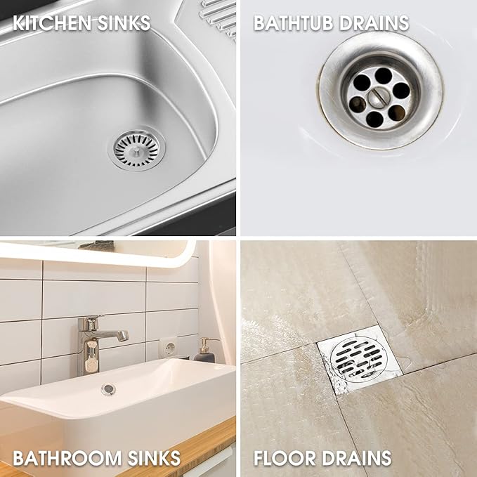 Bio-Flow Drain Strips - 24 Strips | Drain Cleaner & Odor Remover Drain Sticks