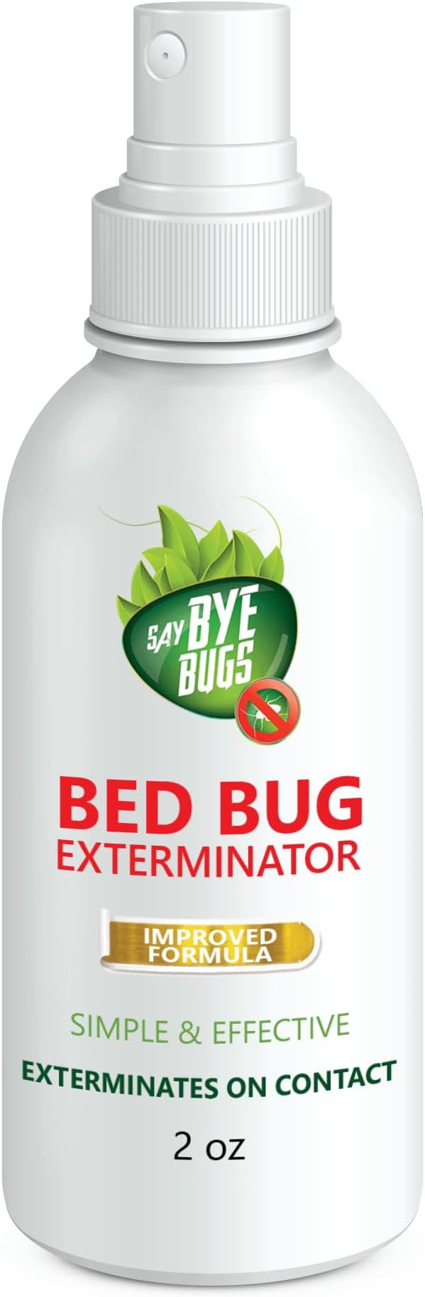 Say Bye Bugs Bed Bug Spray Travel Size- Non-Toxic and Kills on Contact. Stain & Odor Free Bed Bug Spray. New Formula for Getting Rid of Bed Bugs Permanently (2 oz) TSA Approved Size-Travel Must Haves