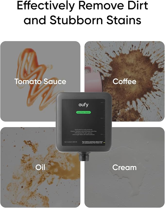 eufy Official Hard Floor Cleaner for Omni S1 Pro/S1, Safe and Gentle for Hand, Automatically Mix Without Manual Dilution, 600ml