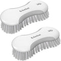 SetSail Multi-Purpose Scrub Brush of 2 Pack, Stiff Bristles Cleaning Brush with Non-Slip Grip Heavy Duty Scrub Brushes for Cleaning Bathroom Kitchen Tile Bathtub Sink, Grey