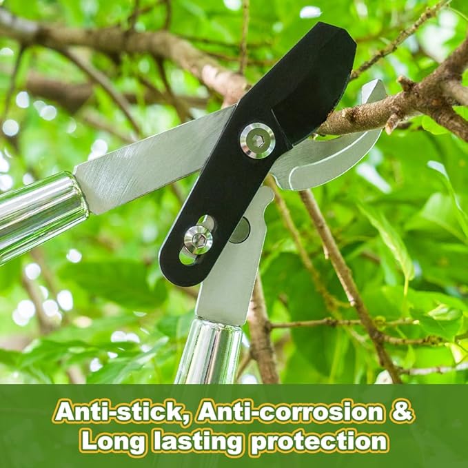 Berry&Bird 28" Garden Loppers for Tree Trimming, Heavy Duty Bypass Loppers with Compound Action, Branch Cutter up to 1.75" Diameter Cut Capacity, Hand Loppers with Carbon Steel Blade, Ashwood Handle
