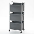 125L Vertical Laundry Hamper with Wheels, 3 Section Large Rolling Laundry Sorter with Detachable Inners, Metal Clothes Hamper Laundry Baskets Organizer for Bathroom, Bedroom, Dorm (Gray)