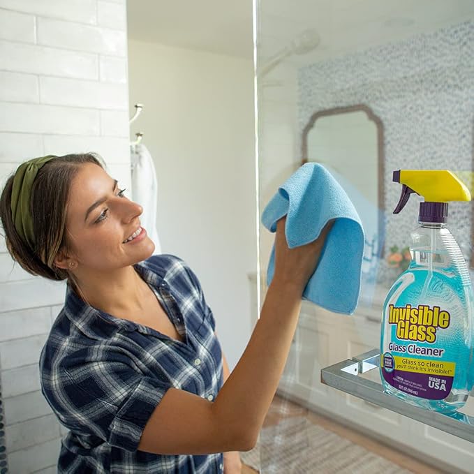 Invisible Glass 92160-6PK Premium Glass and Window Cleaner Spray – Cleans Glass, Windows, Mirrors, Shower Doors, and More – Streak-Free, Ammonia-Free, Tint-Safe – 22 fl oz (Pack of 6)