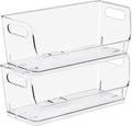 Sorbus Stackable Storage Bins Open Front, Clear Stackable Storage Bins, Pantry Bins for Storage and Organization, Acrylic Stackable Bins for Kitchen, Clear Pantry Organizer Bins (Small Wide 2 Pack)
