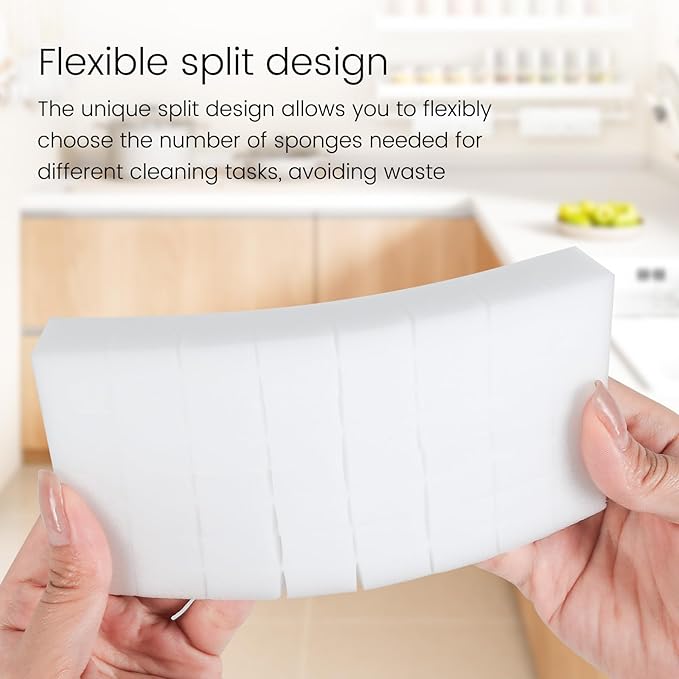 20PCS Melamine Sponge Magic Eraser Sponge in Bulk Small Cleaner Pads Melamine Pads for Dishes Cleaning Eraser for Kitchen, Bathroom, Toilet - 16x8x2cm (32 Small Pieces of Each Pack)