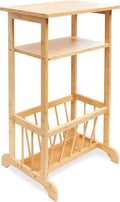RoyalHouse Bamboo Shelving Unit – Multi-Tier Storage for Home & Bathroom (2-Tier Tall (12.6" D x 17.72" W x 28.15" H))