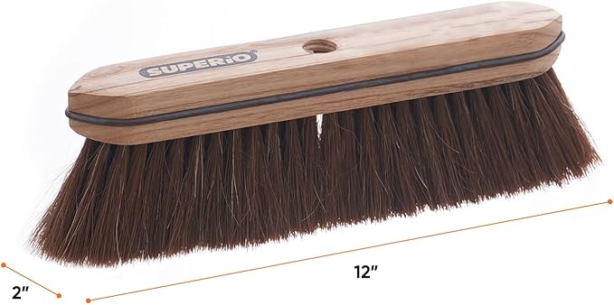 Refill Head for Kitchen and Home – Heavy Duty Household Broom for Easy Sweeping Dust and Wisp Floors and Corners (Horsehair)