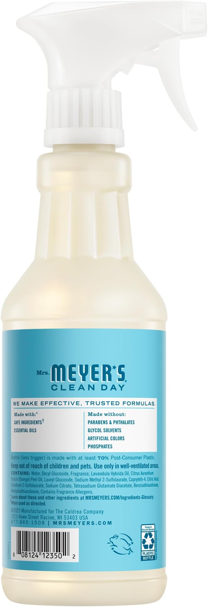 Mrs. MEYER'S CLEAN DAY Room Spray, Multi-Surface Everyday Cleaner, Dewdrop Scent, 16 Fluid Fl Oz Bottle