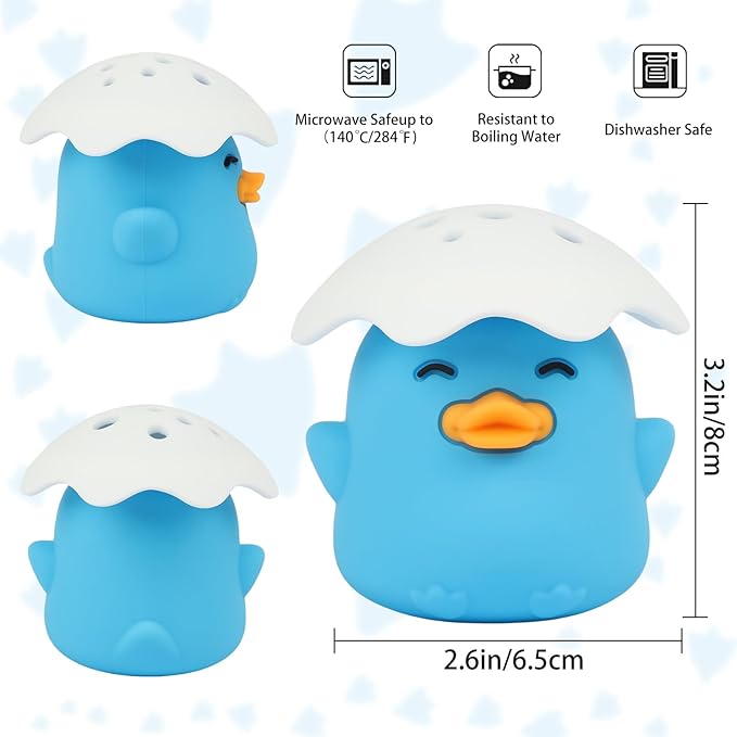 NEW Microwave Steam Cleaner, Duck Microwave Cleaner, Just Add Vinegar and Water, Cut Cleaning Time by Half, Kitchen Gifts Accessories Gadgets (Blue)