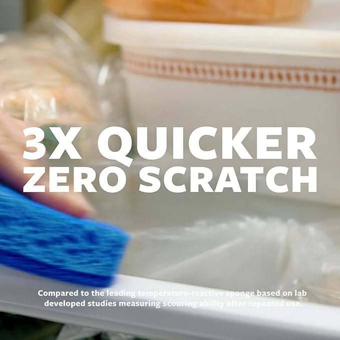 3M Scotch-Brite No Scratch Scrub Sponges, Blue, 4-1/2 x 2-1/2 x 7/10 in