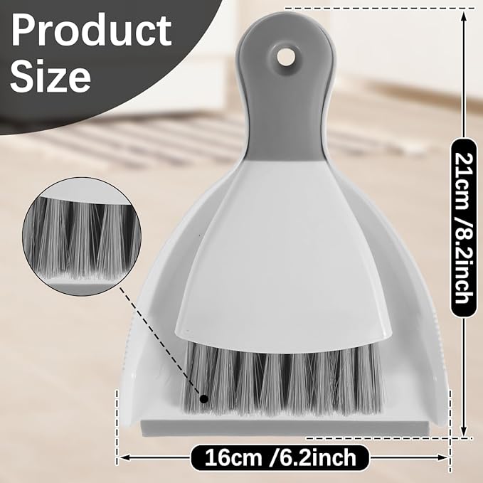Mini Dustpan and Brush Set Portable Table Top Cleaning Brush and Dustpan Set Dining Table Crumb Sweeper with Soft Bristles Multipurpose Desktop Keyboard Cleaning Tools for Home Office