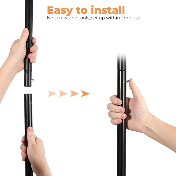 Fishat Stand Portable Black Double Rods Garment Clothes Rack with Rolling and Lockable Wheels Mobile, 48" W x 15" D x 67" H, Metal Simple Hanging Clothes with 2 Hook