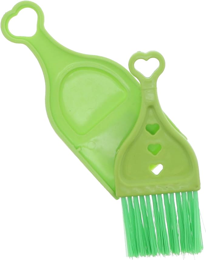Green Mini Dustpan with Brush - Set of 2