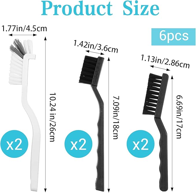 Washing Machine Cleaning Brush Kits Front Load Washer Scrub Cleaner Tools Accessories for Tight Spaces and Washing Machine Rubber Seals Tight Spaces and Washer Rubber Seal 6pcs