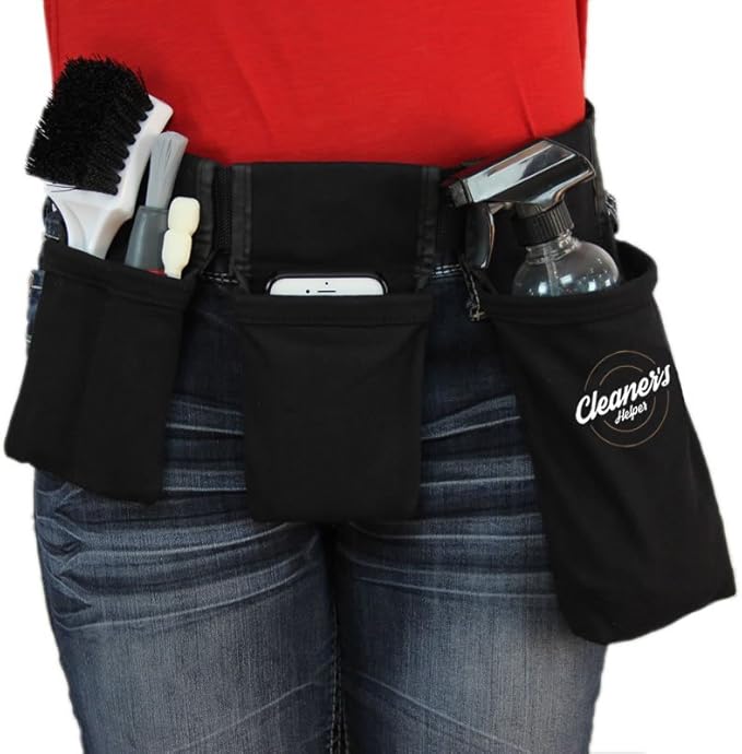 Cleaner's Helper PROFESSIONAL Tool Belt for Janitorial, Custodial, Maid, Housekeeping, Carpet Cleaning, & Cleaning