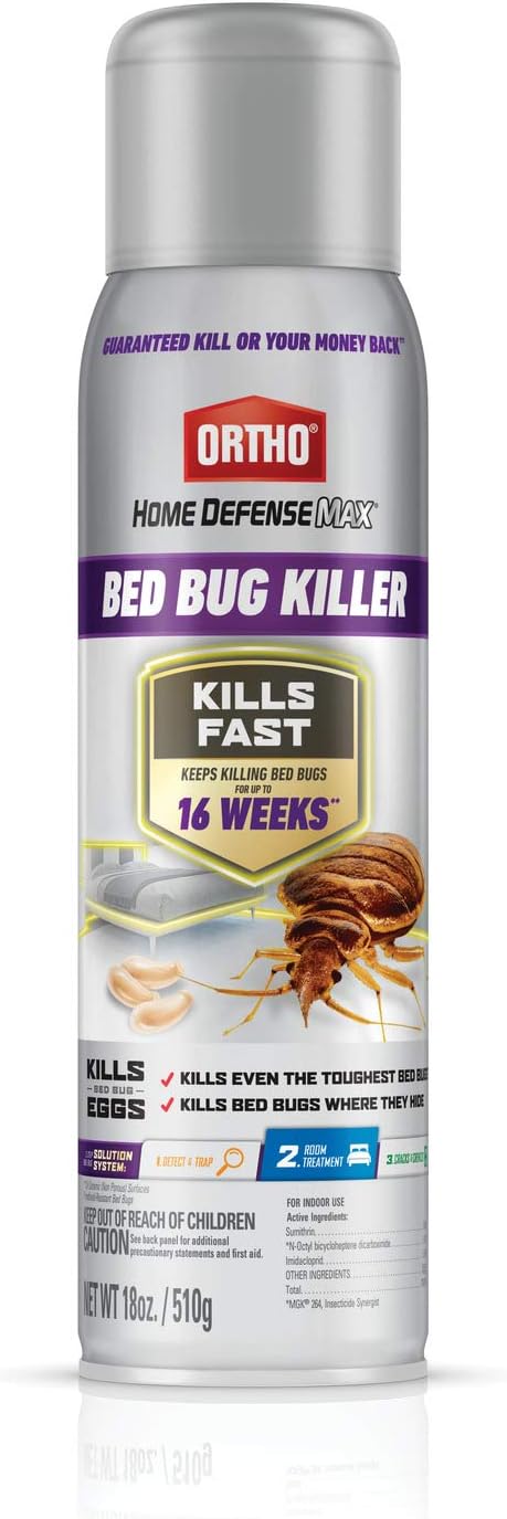 Ortho Home Defense Max Bed Bug Killer - Also Kills Fleas & Brown Dog Ticks, Spot Treatment, 18 oz. (2-Pack)