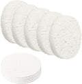 uxcell 10Pcs Cellulose Sponges, Round Kitchen Clean Sponges Non-Scratch Compressed Dish Scrubber for Kitchen Household Cookware Bathroom Cleaning & DIY, White