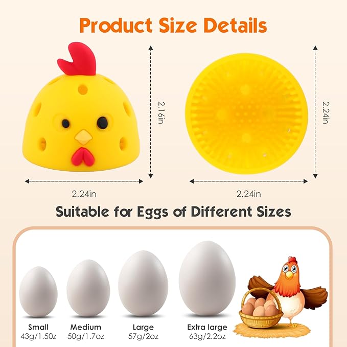 2 PCS Egg Washer for Fresh Eggs, Silicone Egg Brush Cleaner, Egg Cleaner Scrubber for Fresh Eggs, Reusable Multipurpose Washing Egg Tool for Fruits and Vegetables(Yellow/Brown)