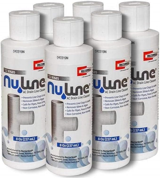 NuLine HVAC Condensate Nu-Line Drain Cleaner, 8 ounce (Pack of 6)