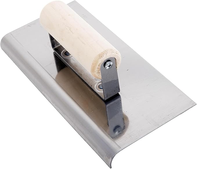 MARSHALLTOWN Qlt Stainless Steel Hand Edgers, Wood Handle Material, 127mm Width, 229mm Length, 16mm Lip, 13mm Radius, Made In The USA, CE569S